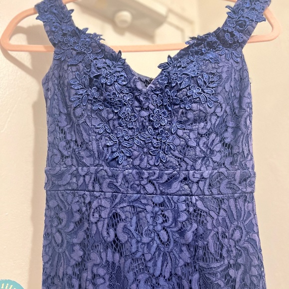 Maxi Navy Evening Dress - Picture 4 of 11